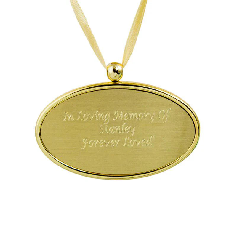 gold memorial pendant