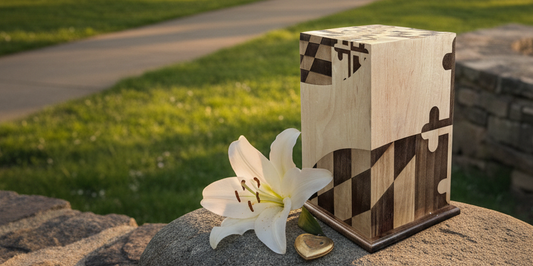 Custom Maryland Urn at a funeral home. 