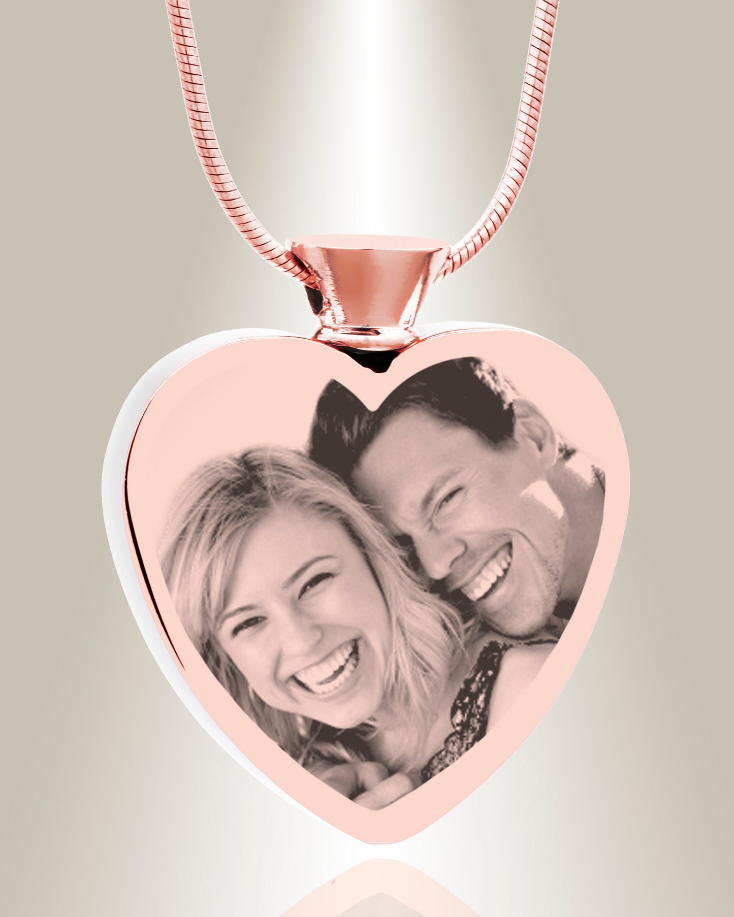 Cremation Heart Photo Pendant