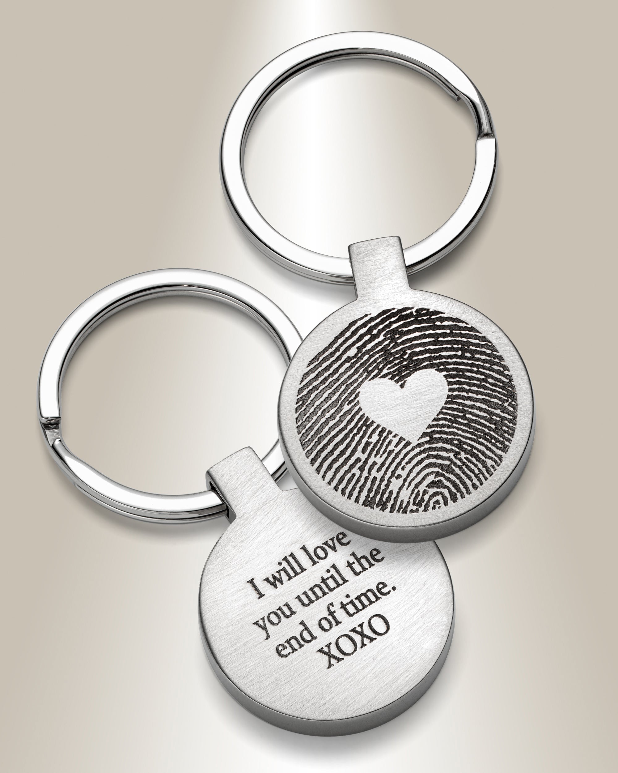 Circle Fingerprint Keychain