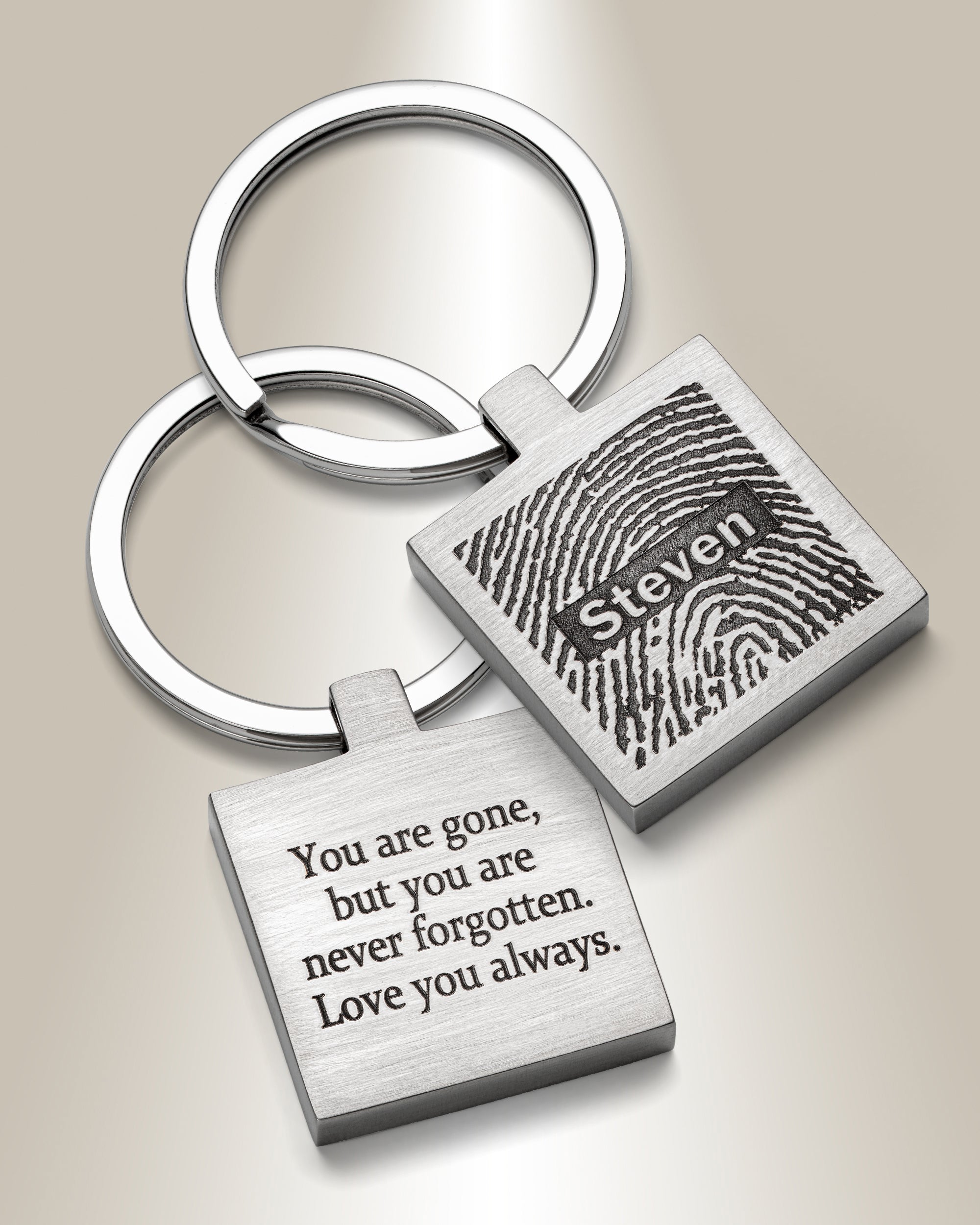 Square - Fingerprint Keychain